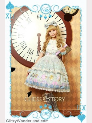 Chess Story Alice's Mad Tea Party lolita dress JSK